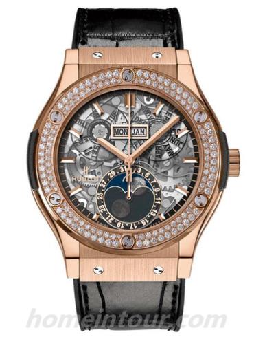 宇舶517.OX.0180.LR.1104男表经典融合系列-黑色表带/表径45mm