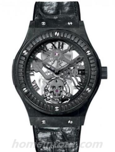 宇舶505.UC.0140.LR.1900.SKULL男表经典融合系列-黑色表带/表径45mm
