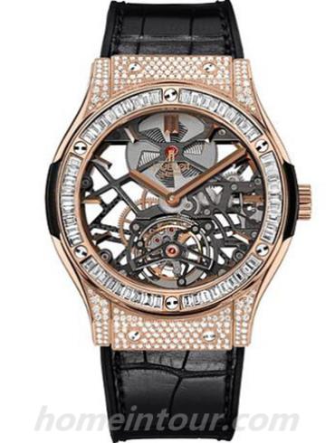 宇舶505.OX.0180.LR.0904男表经典融合系列-黑色表带/表径45mm