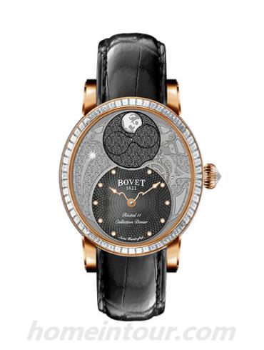 播威R110001-SB1女表播威女士特制腕表系列-黑色表带/表径17 1/2 ''' x 12 3/4 '''mm