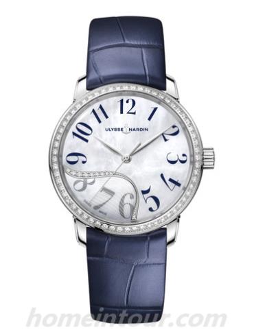 雅典8153-201B-60-03女表-蓝色表带/表径37mm