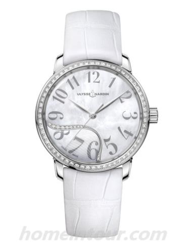 雅典8153-201B-60-01女表-白色表带/表径37mm