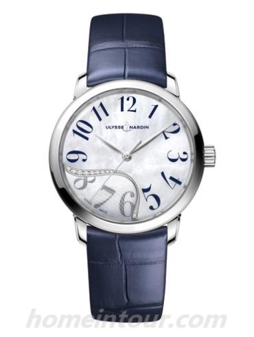 雅典8153-201-60-03女表Jade玉玲珑系列-蓝色表带/表径37mm