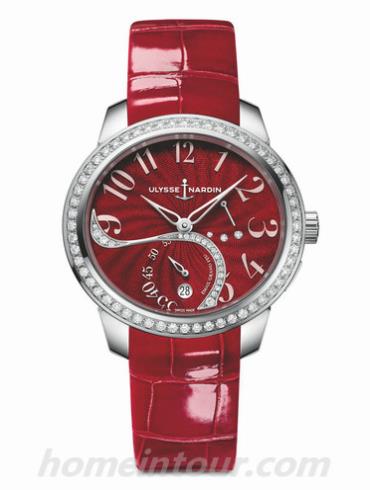 雅典3103_125B_E6女表Jade玉玲珑系列-红色表带/表径36 毫米 x 39 mm