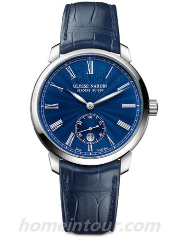 雅典3203_136_2_E3男表鎏金经典系列-蓝色表带/表径40mm