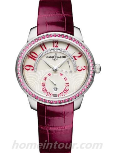 雅典3100_125B_591_6女表Jade玉玲珑系列-红色表带/表径39x36mm