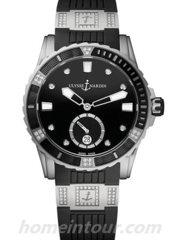 雅典3203_190_3C_12_12女表Diver潜水表系列-黑色表带/表径40mm