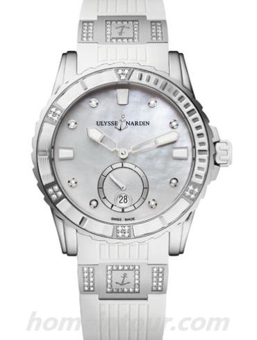 雅典3203_190_3C_10_10女表Diver潜水表系列-白色表带/表径40mm