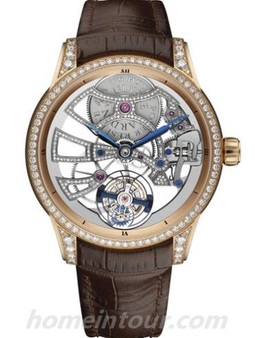 雅典1706_129BC男表珍贵独特机械腕表系列-棕色表带/表径44mm