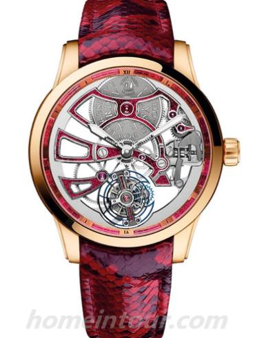 雅典1706_129_06女表珍贵独特机械腕表系列-红色表带/表径44mm