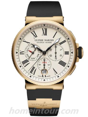 雅典1532-150-3_40男表航海系列-黑色表带/表径43mm