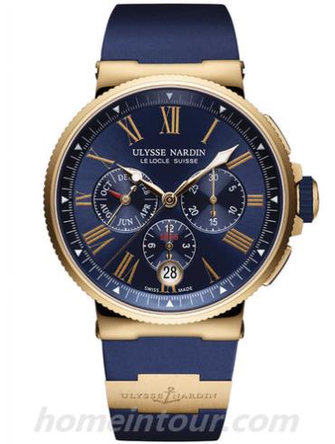 雅典1532-150-3_43男表航海系列-蓝色表带/表径43mm