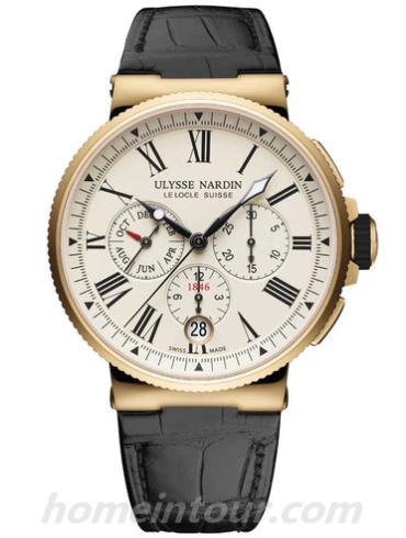 雅典1532-150_40男表航海系列-黑色表带/表径43mm