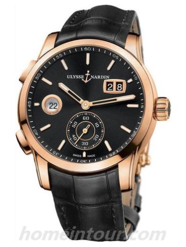 雅典3346-126_92男表复杂功能机械腕表系列-黑色表带/表径42mm