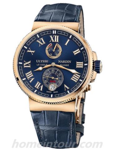 雅典1186-126_43男表航海系列-深蓝色表带/表径43mm