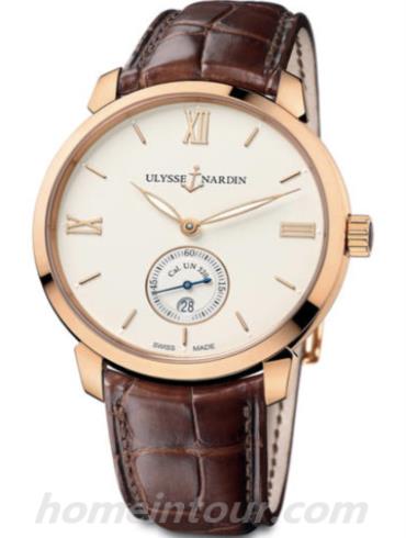 雅典3206-136-2_31男表鎏金经典系列-棕色表带/表径40mm