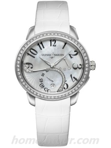 雅典3103-125B_591.3女表Jade玉玲珑系列-白色表带/表径36 x 39 mm