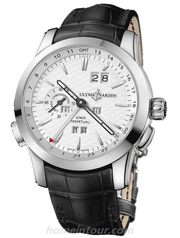 雅典329-10男表复杂功能机械腕表系列-黑色表带/表径43mm