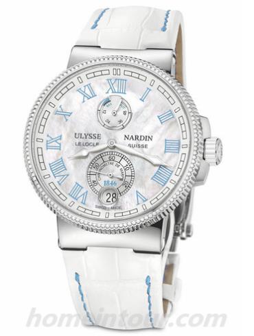 雅典1183-126B_430女表航海系列-白色表带/表径43mm