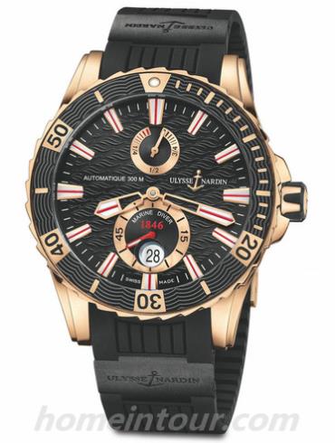 雅典266-10-3C_92男表航海系列-黑色表带/表径44mm