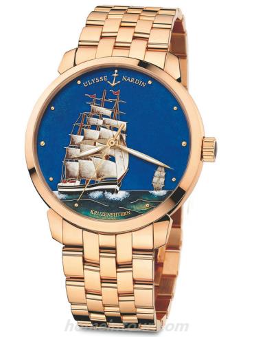 雅典8156-111-8_KRUZ男表Classico经典系列-玫金色表带/表径40mm