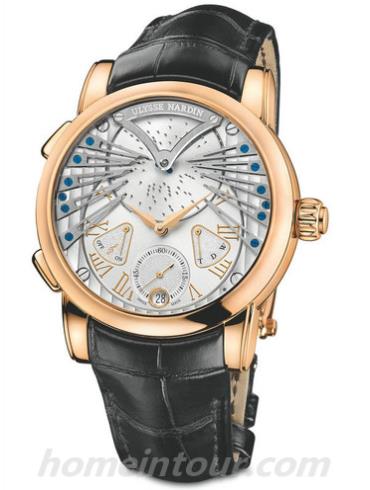 雅典6902-125_VIV男表复杂功能机械腕表系列-黑色表带/表径45mm