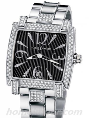 雅典133-91AC-7C_06-02女表鎏金经典系列-黑色表带/表径34mm