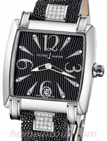 雅典133-91H_06-02女表鎏金经典系列-黑色表带/表径34mm