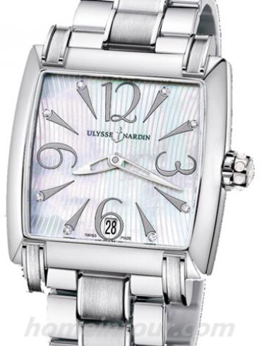 雅典133-91-7691女表鎏金经典系列-银色表带/表径34mm