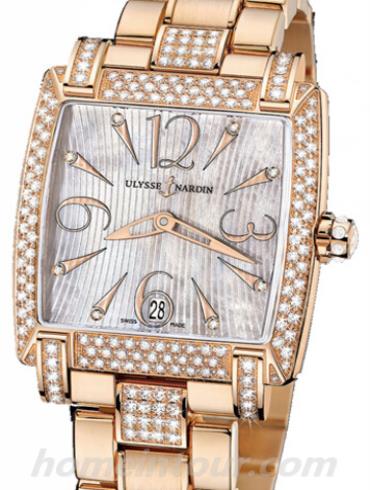 雅典136-91AC-8C_695女表鎏金经典系列-金色表带/表径34mm