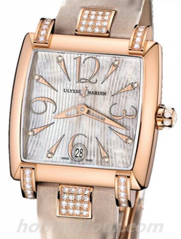 雅典136-91C_695女表鎏金经典系列-灰色表带/表径34mm