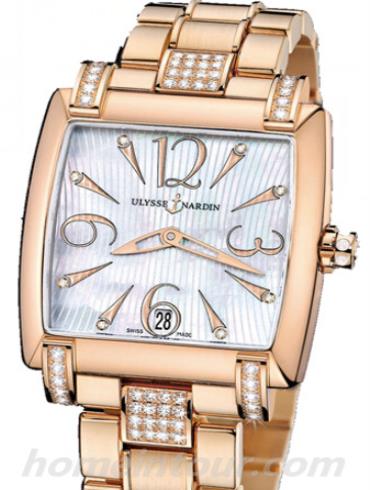 雅典136-91C-8C_691女表鎏金经典系列-金色表带/表径34mm