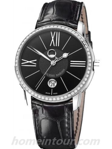 雅典8293-122B-2_42男表鎏金经典系列-黑色表带/表径40mm