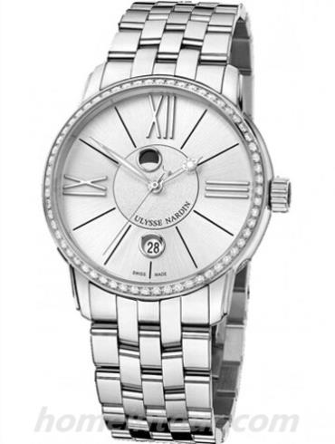 雅典8293-122B-7_41男表鎏金经典系列-银色表带/表径40mm