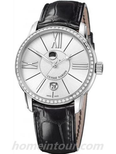 雅典8293-122B-2_41男表鎏金经典系列-银色表带/表径40mm