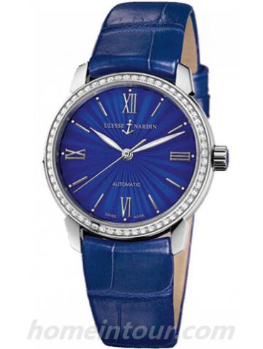 雅典8103-116B-2_E3女表鎏金经典系列-蓝色表带/表径31mm