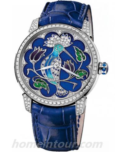 雅典8150-112-2_HUP女表鎏金经典系列-蓝色表带/表径32 x 35mm