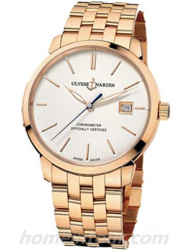 雅典8156-111-8_91男表鎏金经典系列-金色表带/表径40mm