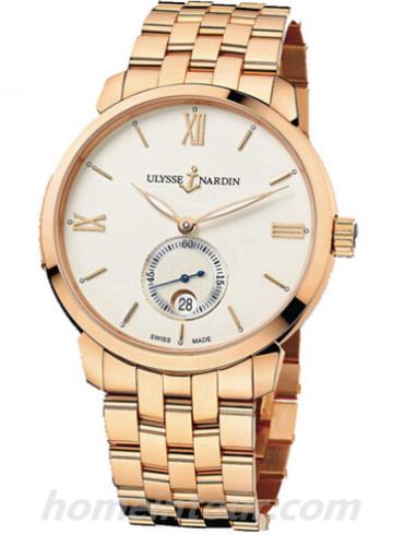 雅典8276-119-8_31男表鎏金经典系列-金色表带/表径40mm