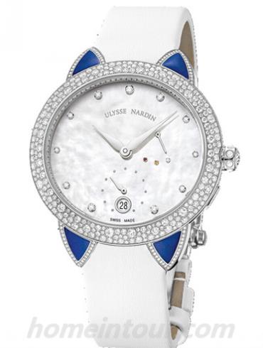 雅典3100-125BCLL_991女表复杂功能机械腕表系列-白色表带/表径36x39mm