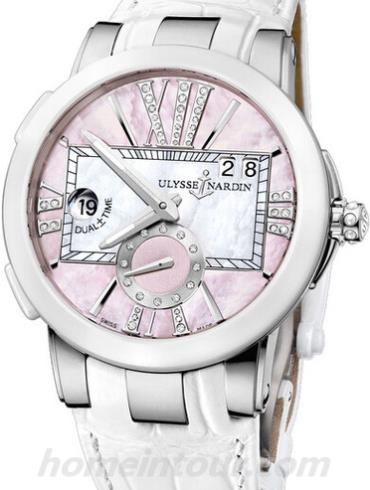 雅典243-10_397女表复杂功能机械腕表系列-白色表带/表径40mm