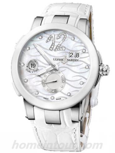 雅典243-10_691女表复杂功能机械腕表系列-白色表带/表径40mm