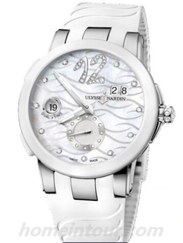 雅典243-10-3_691女表复杂功能机械腕表系列-白色表带/表径40mm