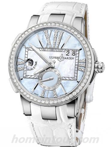 雅典243-10B_393女表复杂功能机械腕表系列-淡蓝色表带/表径40mm