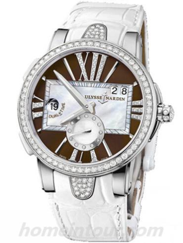 雅典243-10B_30-05女表复杂功能机械腕表系列-白色表带/表径40mm