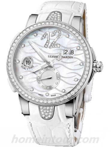 雅典243-10B_691女表复杂功能机械腕表系列-白色表带/表径40mm