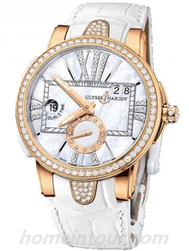 雅典246-10B_391女表复杂功能机械腕表系列-白色表带/表径42mm