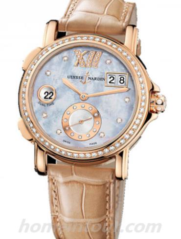 雅典246-22B_392女表复杂功能机械腕表系列-棕色表带/表径37mm