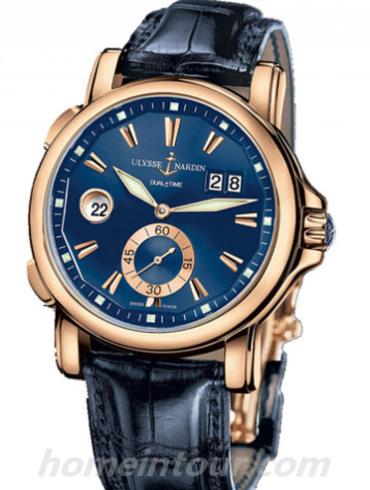 雅典246-55_93男表复杂功能机械腕表系列-蓝色表带/表径42mm