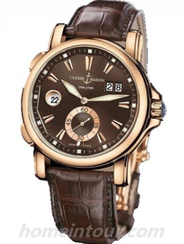 雅典246-55_95男表复杂功能机械腕表系列-棕色表带/表径42mm